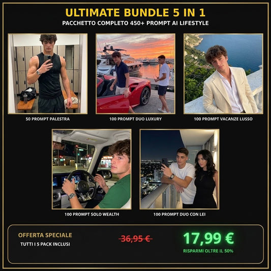 Ultimate Luxury Bundle: Pack Completo 450+ Prompt AI Lifestyle